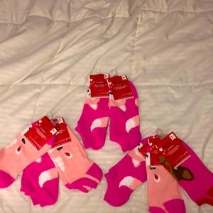 Valentine plush socks bundle.